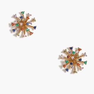 J Crew Multi-color Crystal Firework Stud Earrings